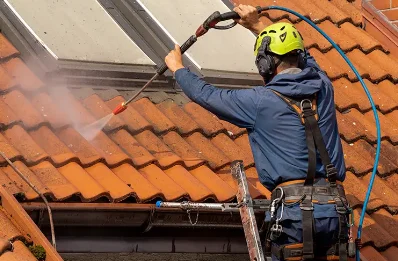 Démoussage et hydrofuge de toiture à Mombrier